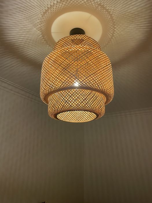 Candeeiro bambu com padrao