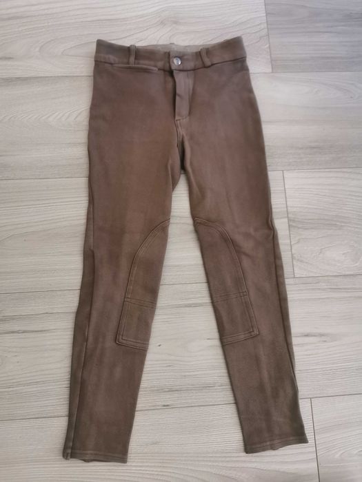 Bryczesy dziecięce fouganza 10 spodnie na konie 133-142 beżowe