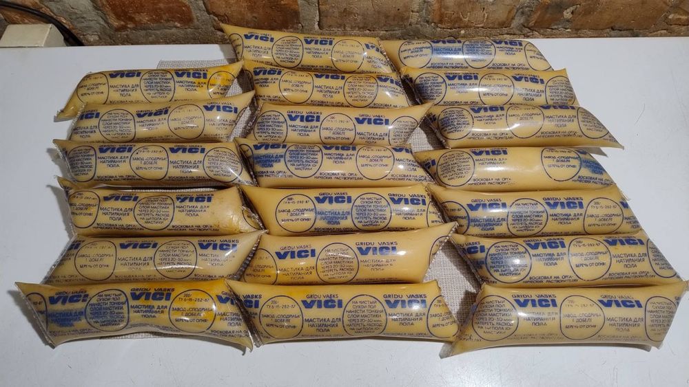 Восковая мастика для натирания пола Vici. 20 упаковок.