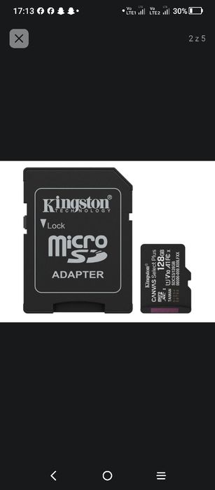 Kingston 128GB microSDXC Canvas Select Plus Gen3