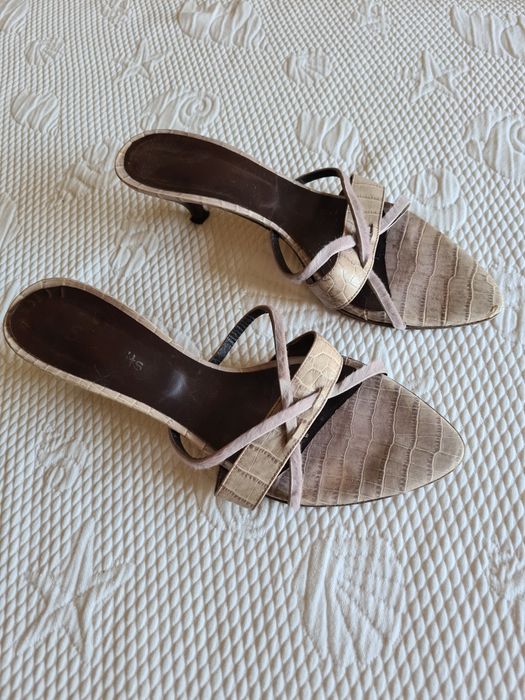 Mules bege rosado, tam.40 com salto de 5 cm.64550831700483122