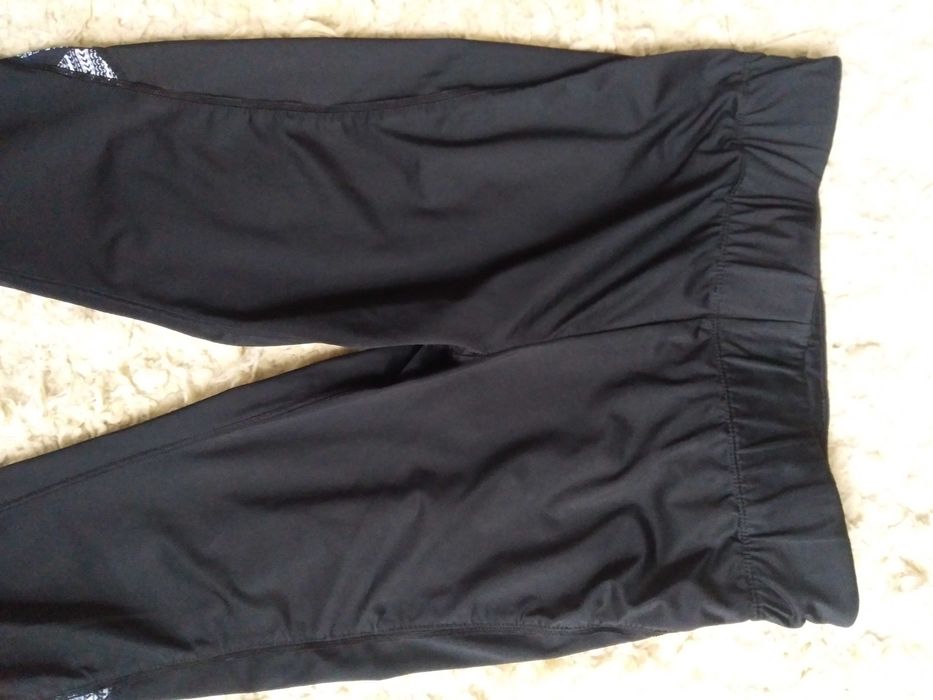 Legginsy sportowe getry damskie czarne biegania rower rozmiar S