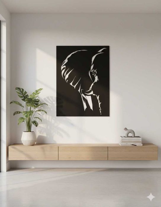 Metalowy obraz – Słoń | 49x66 cm | Efekt 3D