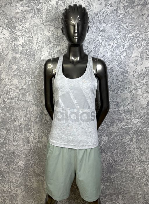 Adidas майка M размер женская спортивная с принтом серая