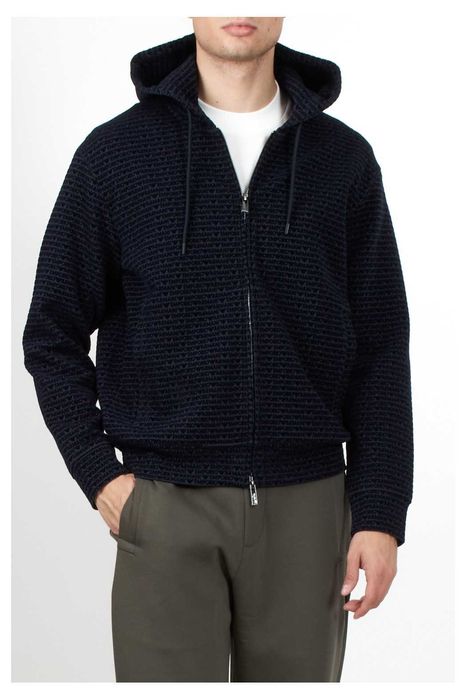 EMPORIO ARMANI luksusowa włoska bluza LOGO ALL OVER