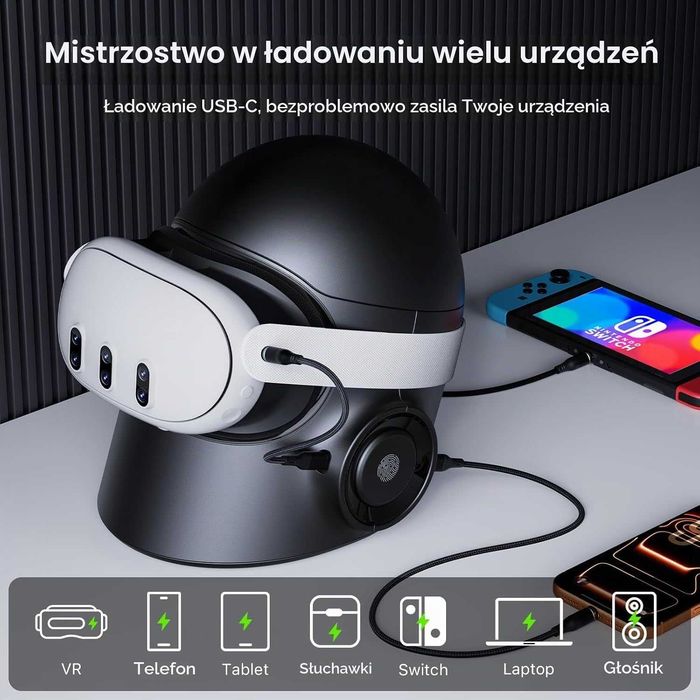 CyberCore Lite firmy Aubika, VR stacja ładująca akcesoria do Meta Quest 3S