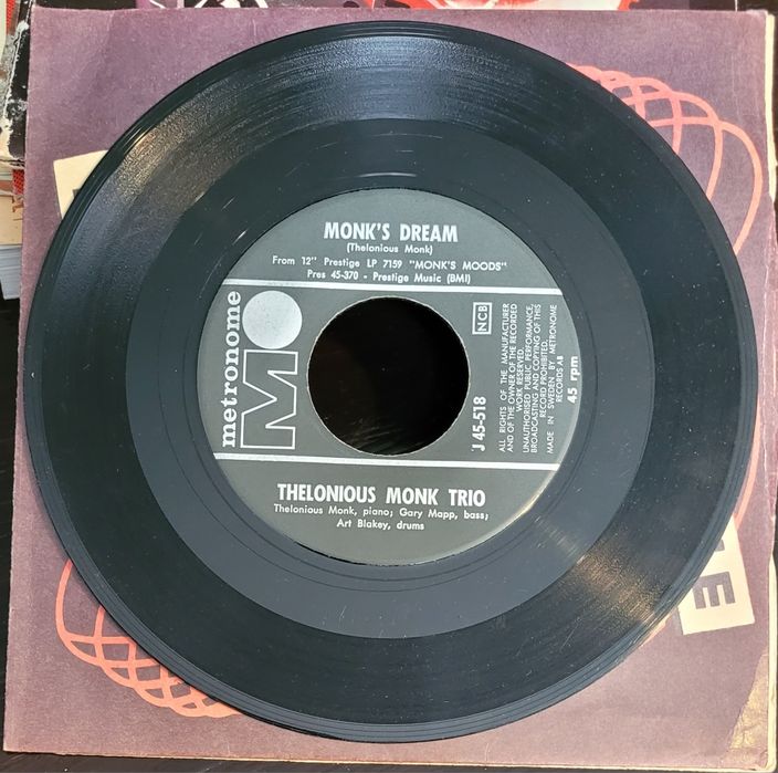 Thelonious Monk trio winyl SP 45 1960