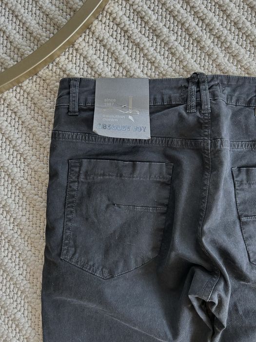 Spodnie męskie Absolut Joy jeans czarne przeszycia vintage grunge