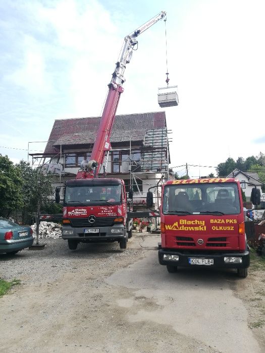 Usługi Wynajem dźwig HDS Żuraw dekarski Dach zwyżka podnośnik