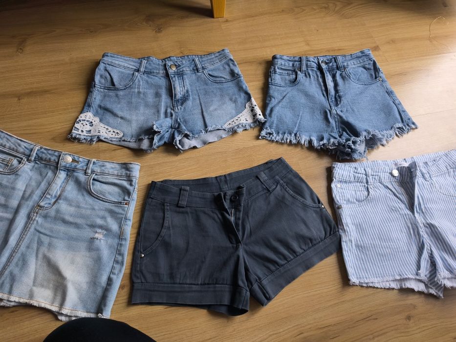 Spodenki i spódniczka jeansowe