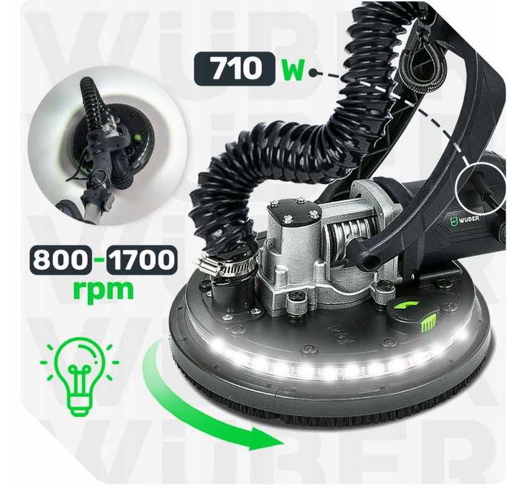 Szlifierka Do Gipsu Żyrafa 2200W Led Regulacja Papier 6 Torba NOWA