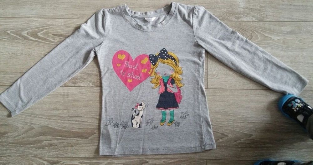 Bluzka komplet 122 128 paka cool club długi rękaw koszulka