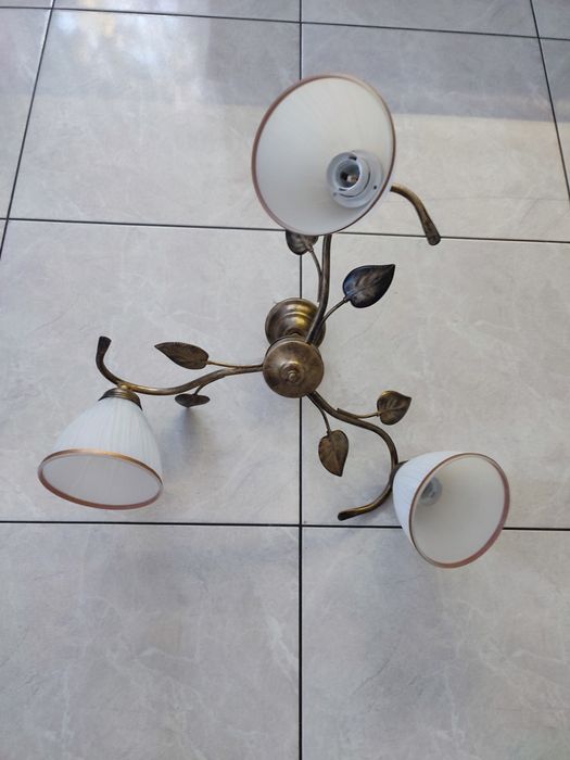 Żyrandol lampa sufitowa liście