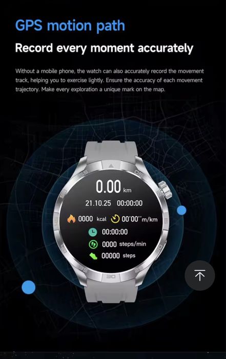 Smartwach 1.85 NOVO GPS e NFC