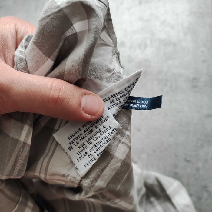 MĘSKA Elegancka PREMIUM Koszula Kratka Szaro Biała Polo Ralph Lauren
