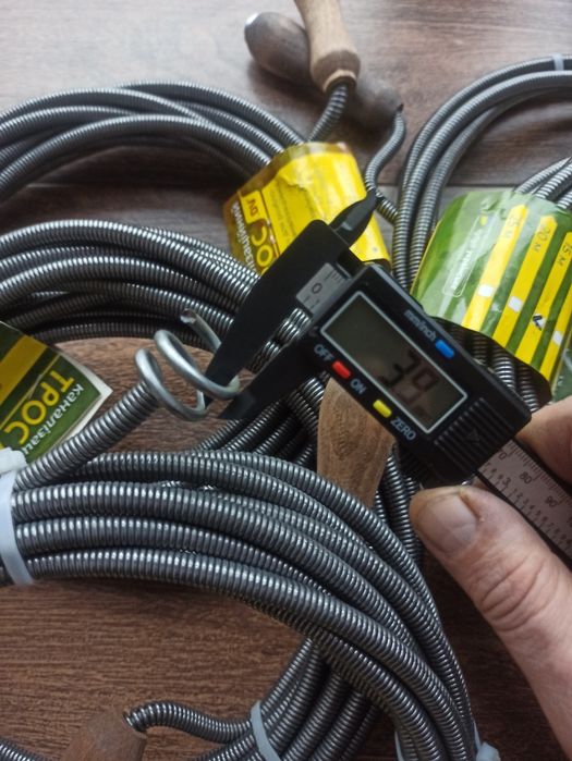 Трос канализационный д.9мм,сталь 70 пружинная.Разные размеры.