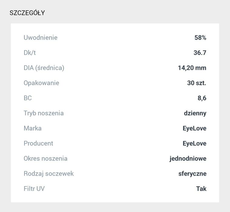 Soczewki jednodniowe EyeLove