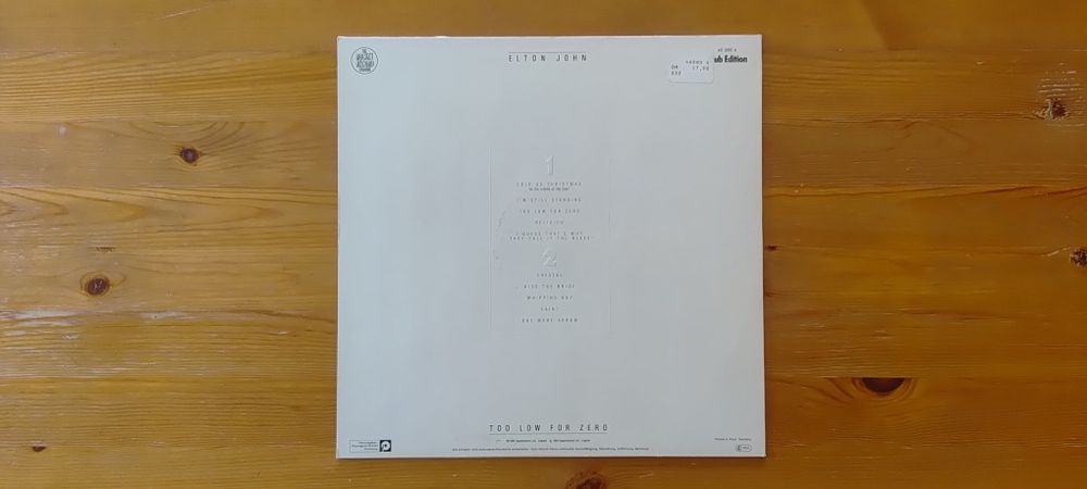 Elton John - Too Low For Zero, Winyl