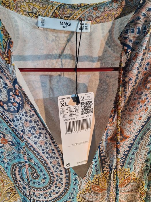 Vestido senhora verão multicolorido MANGO XL