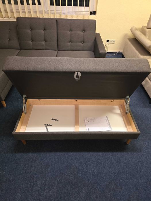 Sofa narożna sprężynowa Nordic z pufą firmy Tchibo