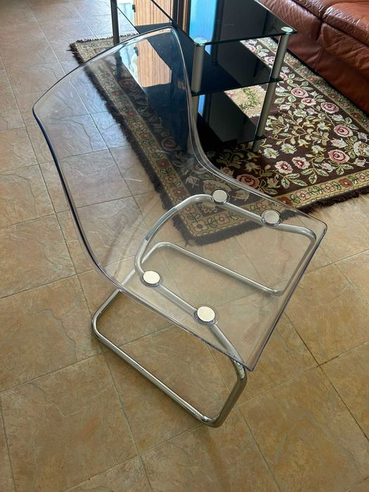 Conjunto 4 cadeiras Tobias Ikea transparente