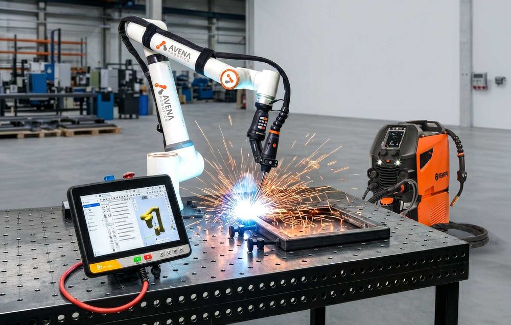 Zestaw WELD MASTER Cobot FR5 + Źródło spawalnicze Kemppi Master M 358, HMI, E-Stop, Akcesoria - Robot do spawania