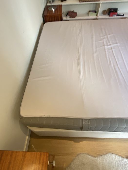 Cama de casal com arrumacao 1,60x2,00 e colchao latex incluido