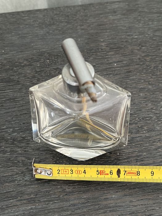 Conjunto de frascos de toucador em vidro/cristal com bandeja