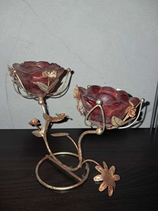 Conjunto de decoração candeeiro metal 16€