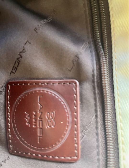 Mala LANCEL branco crú crossbody tamanho médio