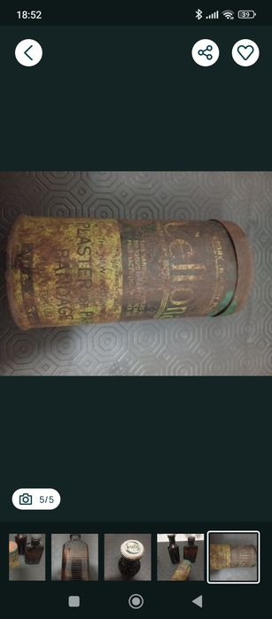Latas e frascos antigos
