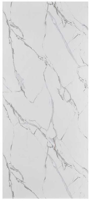 Płyta ścienna węglowa / panel ścienny PCV WPC wymiar 280x122 cm biały marmur