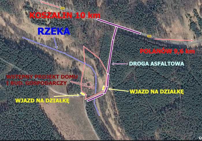 Działka 0,91 ha Szczeglino, łąka, las, rzeka MPZP łąka