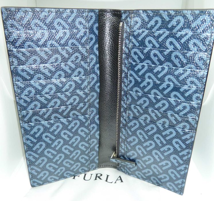 Carteiras (2) novas pele preta unissexo Furla