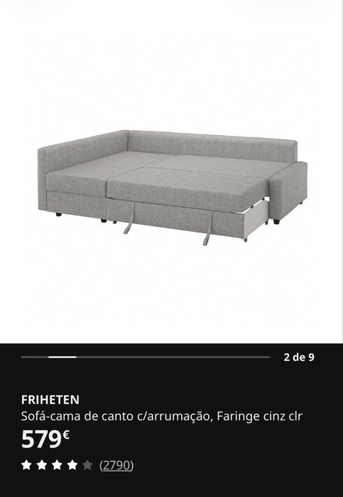 Sofá-cama de canto