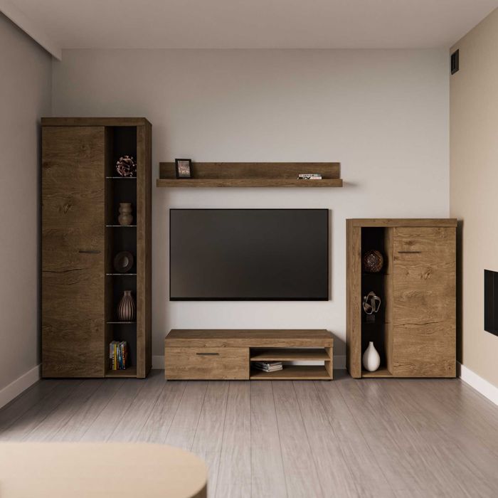 Meble do pokoju meblościanka do salonu witryna szafka rtv półka komoda