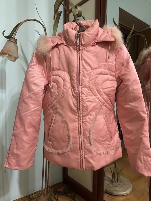 Зимова пухова куртка для дівчини на ріст 152-160 см