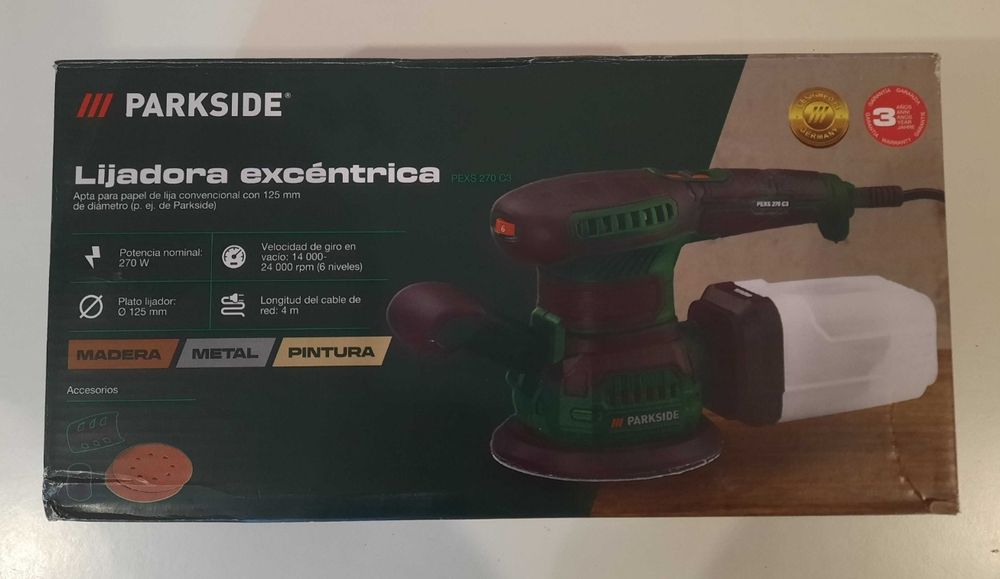 Ексцентрикова вибро шлифмашинка сГермании Parkside PEXS 270/орбітальна