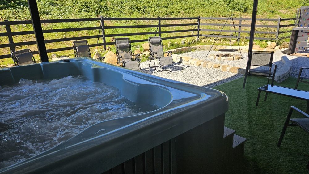 Domek basen jacuzzi sauna duży 12  16 18 20 i wiecej osób