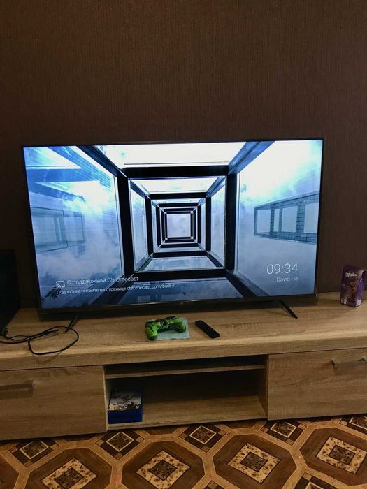 Тумба длинная под телевизор сонома трюфель