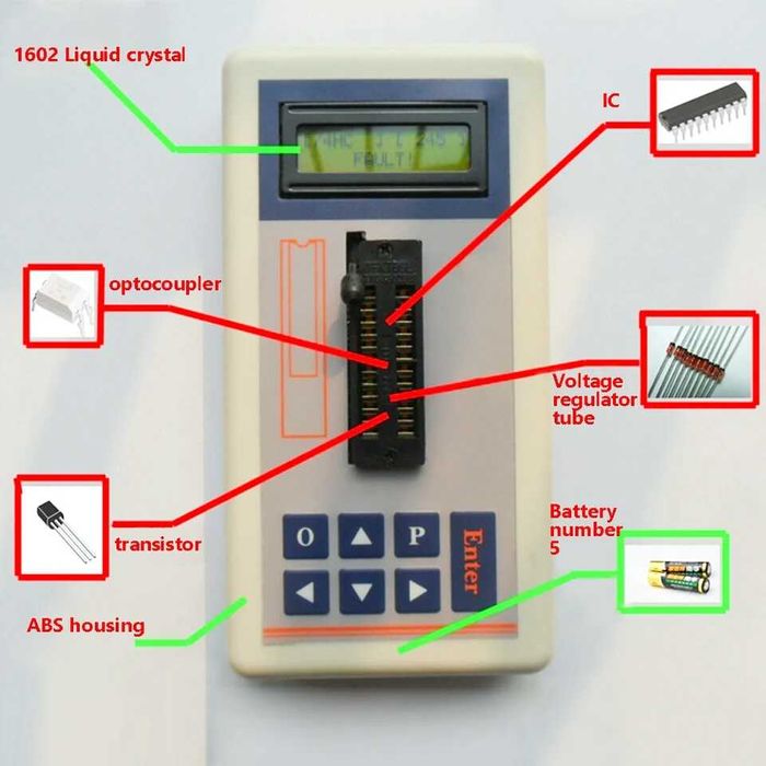 ic tester тестер мікросхем DY 294 транзисторів