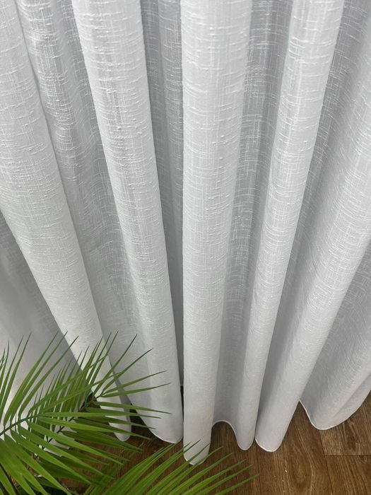 Тюль лён Renes, фактурный льняной тюль с утяжелителем, лён Турция