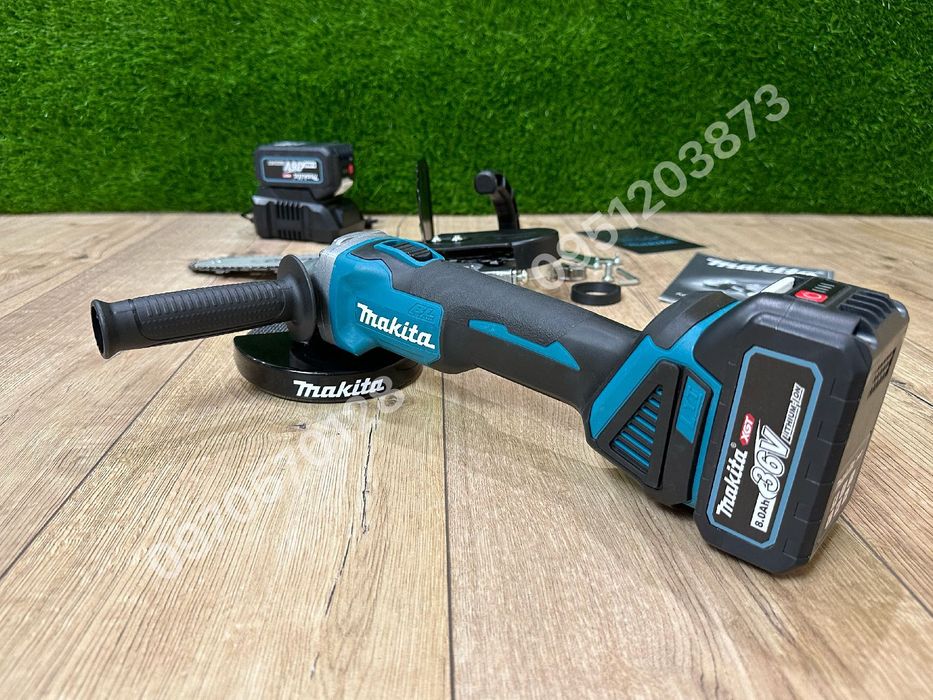 Аккумуляторная болгарка Makita DGA504 с АКБ 36V 8Ah + насадка Spektr