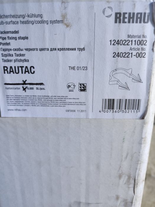 Klipsy spinki takera rehau