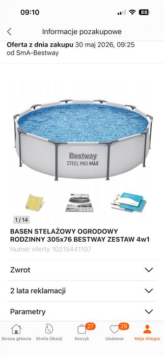 Basen ogrodowy bestway