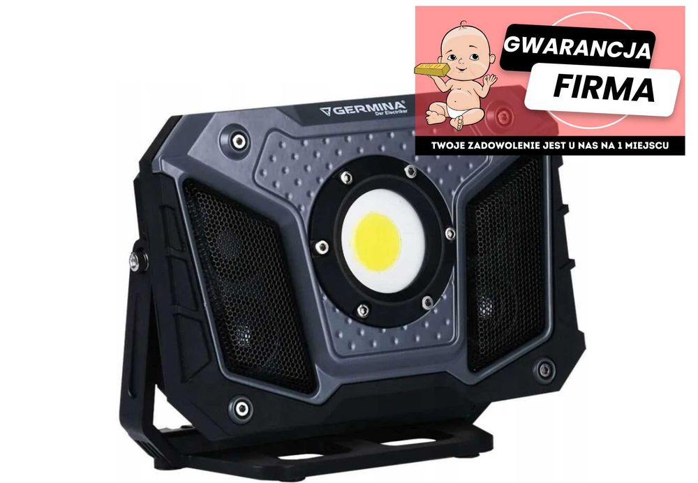 Lampa Akumulatorowa Budowlana Germina Z  Funkcją Bluetooth | Nowa |