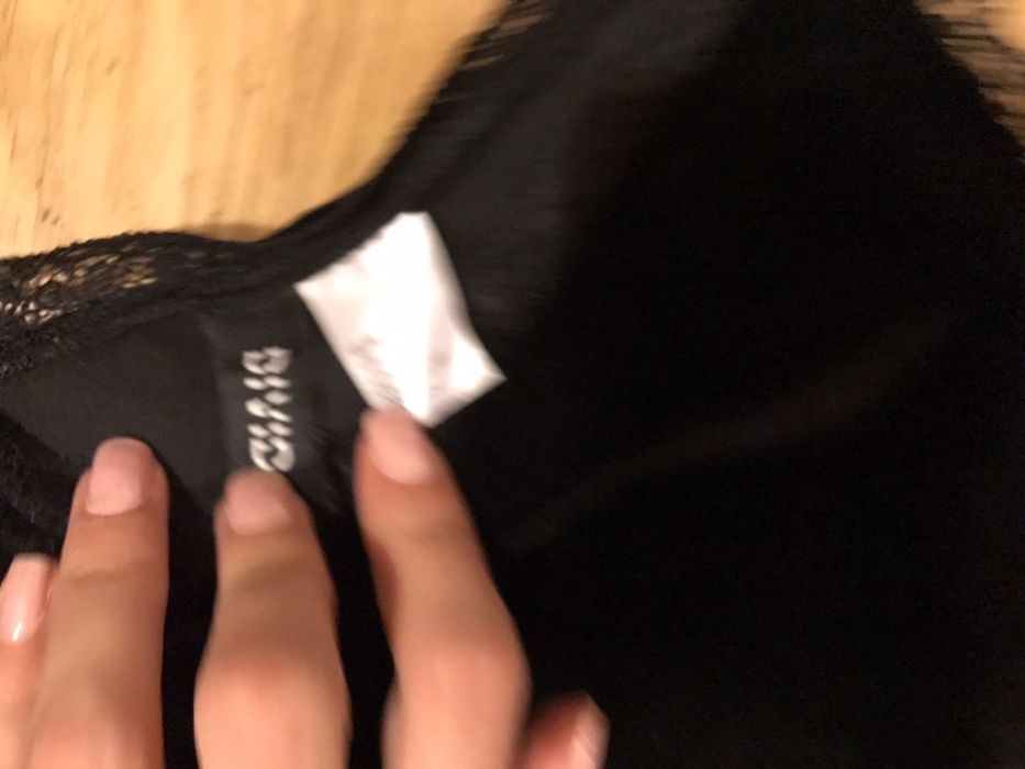Divided HM H&M bluza bluzka koszula koszulka S czarna jak zamsz