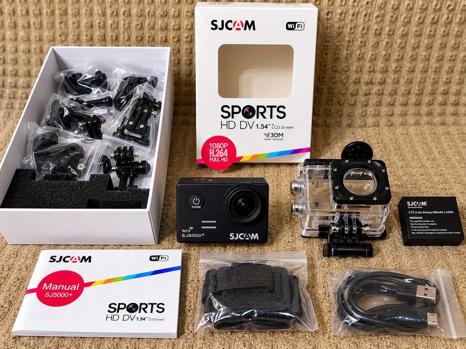 Екшн-камера SJCam SJ5000+ WIFI 1080p 60fps (черный)