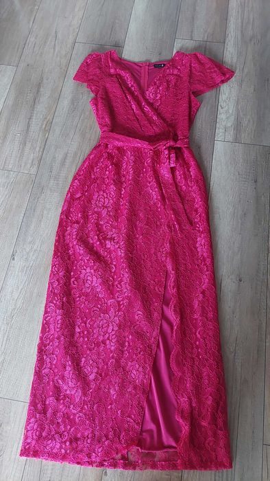 Sukienka koronka fuksja salsa 38 rozmiar