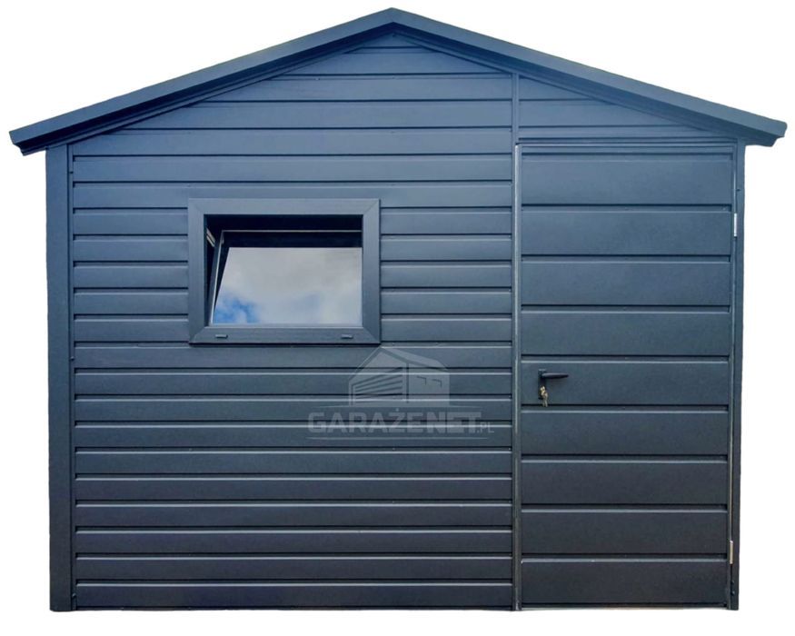 Schowek Domek Ogrodowy 3X3M Okno Drzwi Antracyt Dach Dwuspadowy Ts719